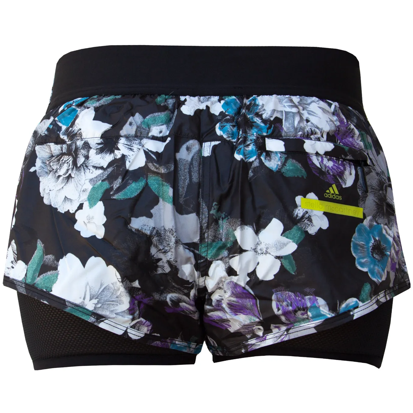 ADIDAS Women Stella McCartney Run Dark Blossom 2-In-1 Shorts Size XS-L