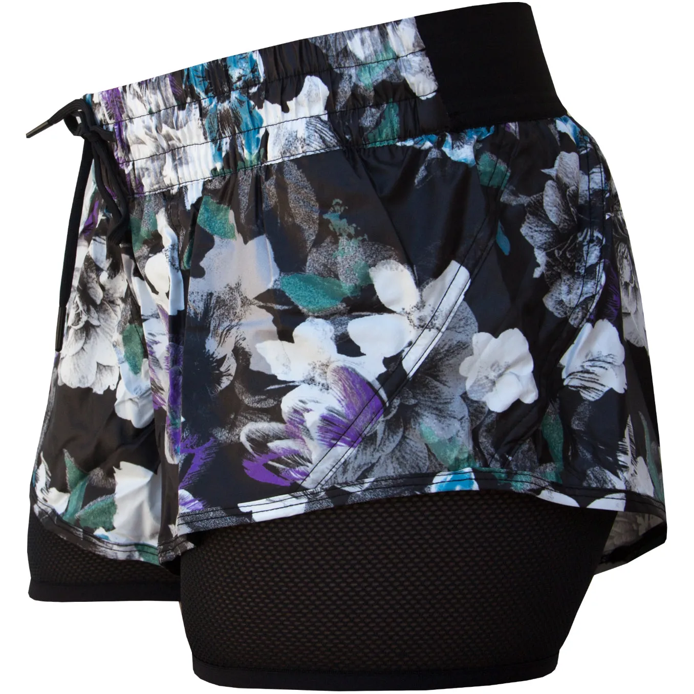 ADIDAS Women Stella McCartney Run Dark Blossom 2-In-1 Shorts Size XS-L