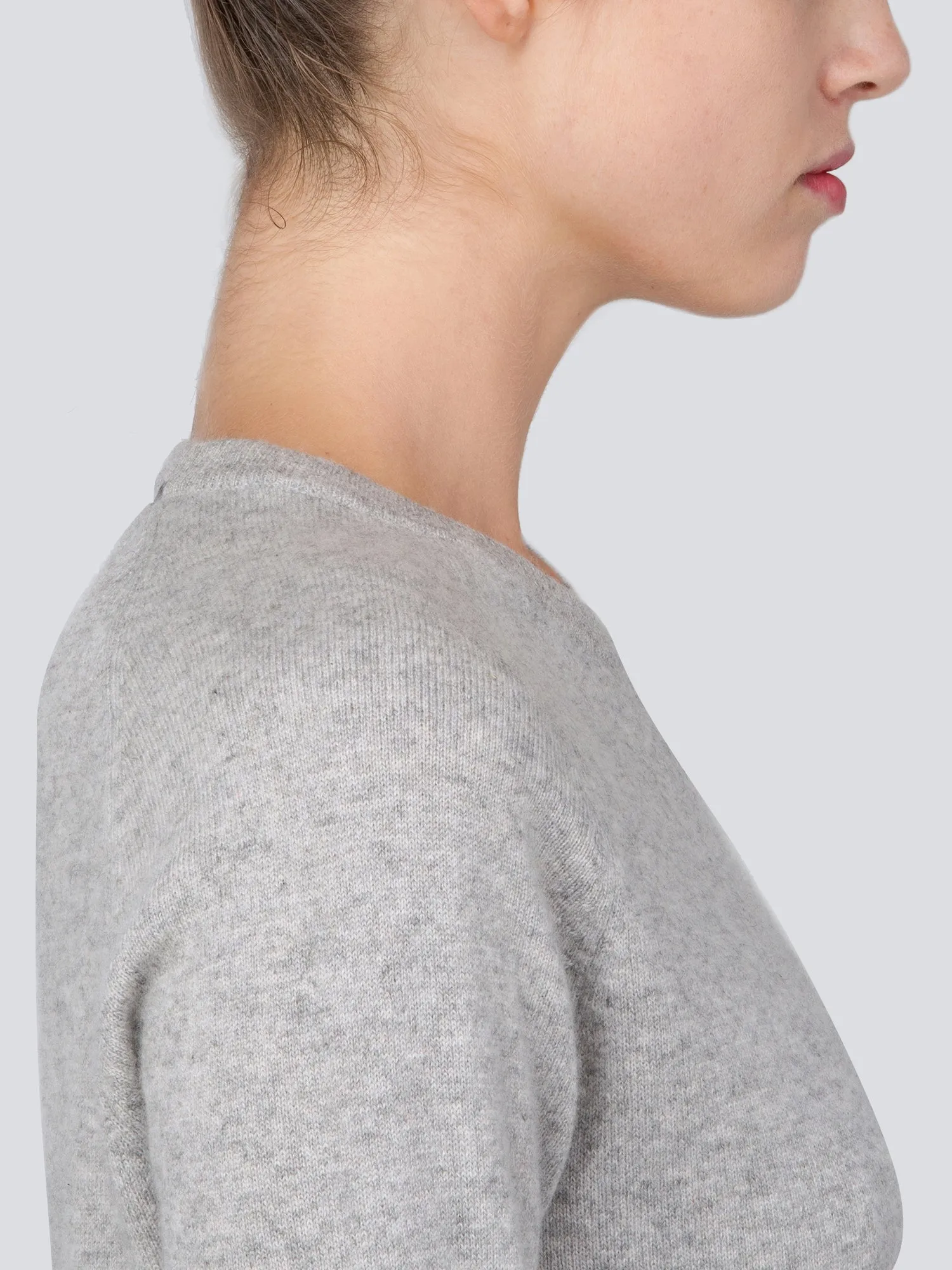 Classic Crew Neck Sweater_CB_Light Grey/Baby Blue