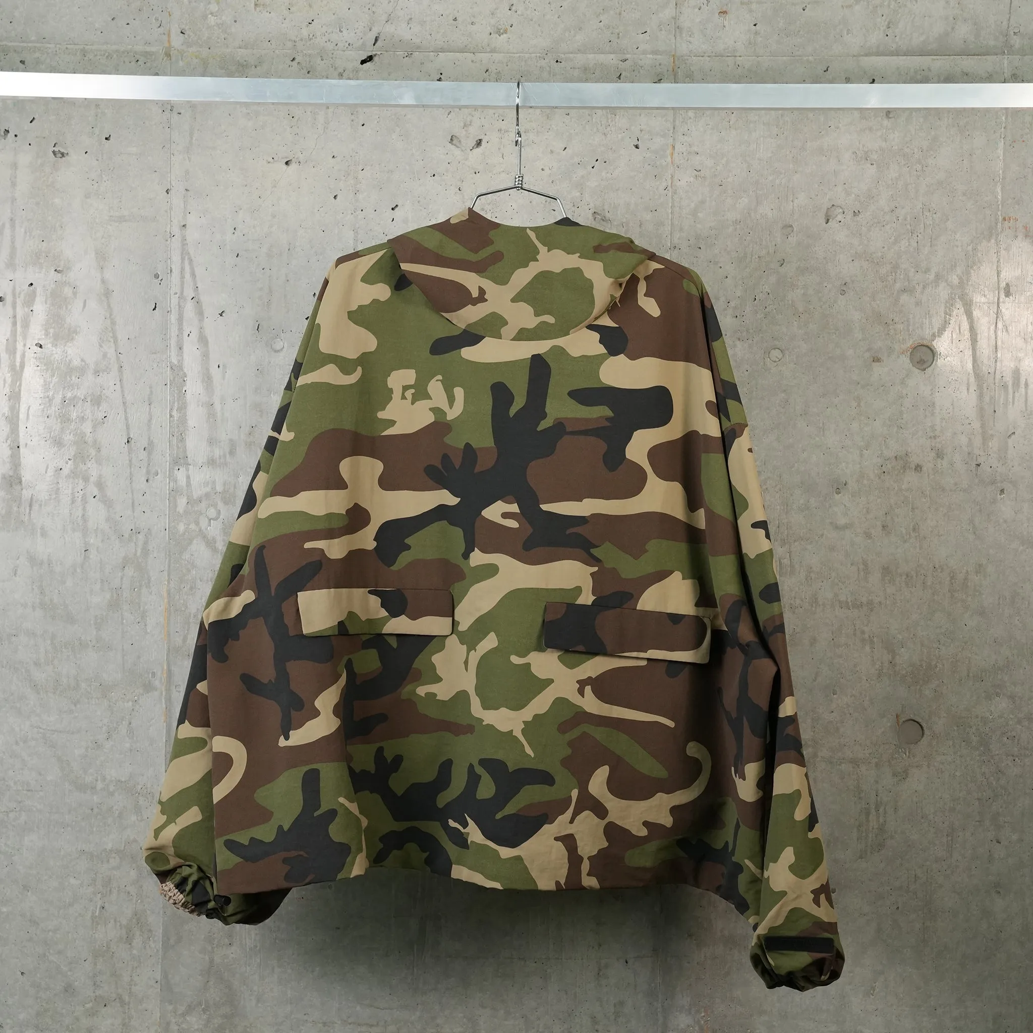 MILITARY NYLON HOODED ANORAK / WOODLAND